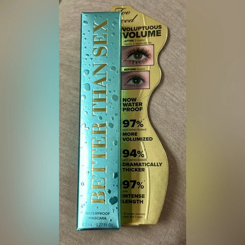 Too Faced - Better Than Sex - Waterproof Mascara - Black - Full Size - Picture 3 of 6